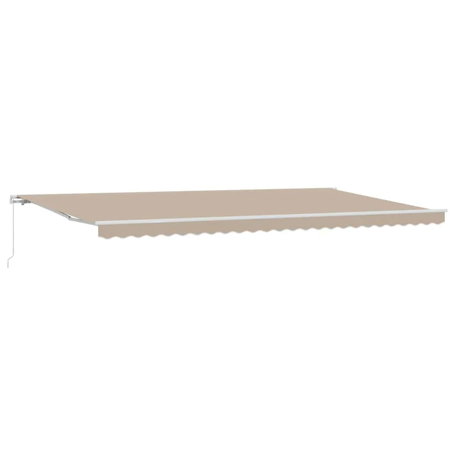 Auvent rétractable Beige 600 × 300 cm Polyester et Aluminium - 2