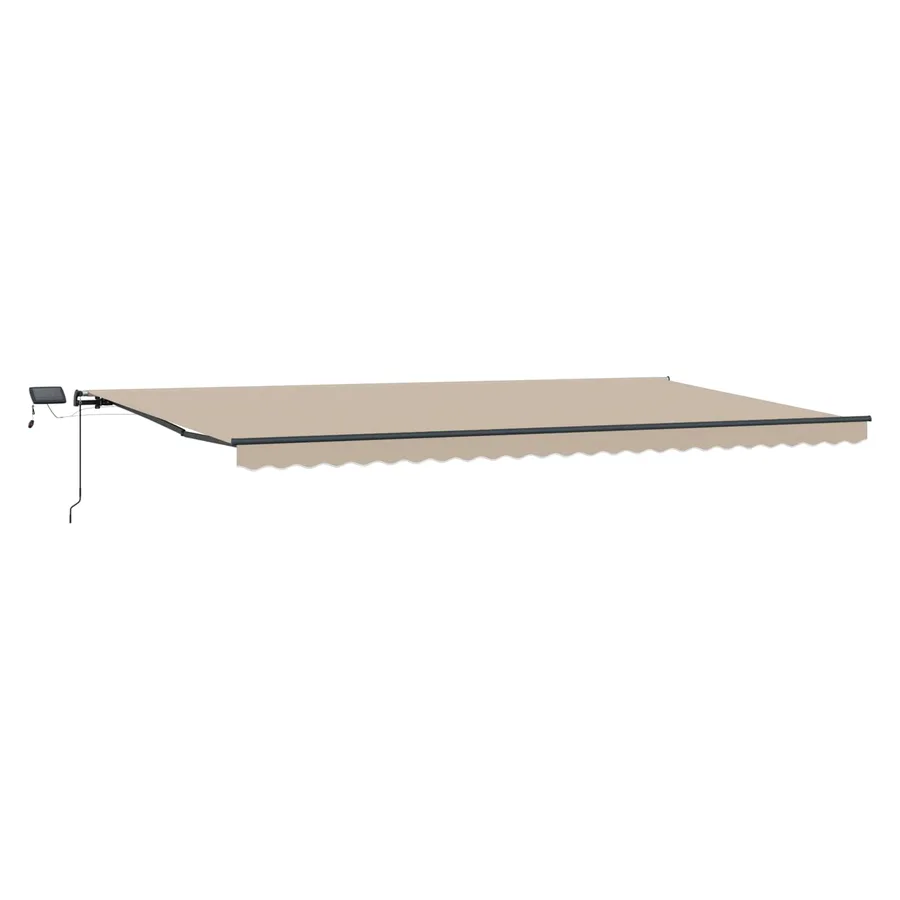 Auvent rétractable Beige 600 × 300 cm Tissu et Aluminium - 5