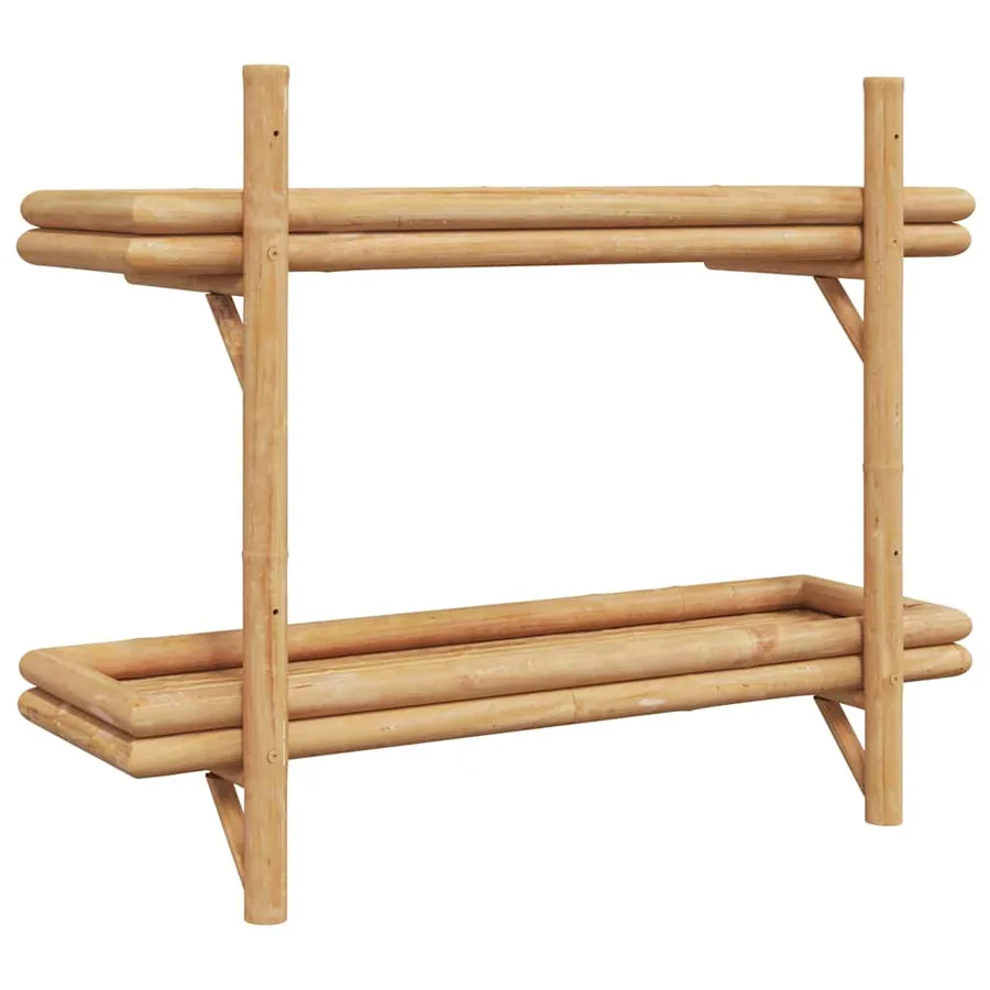 Étagère Murale avec étagère Marron 75 x 26 x 60 cm Bambou - 5