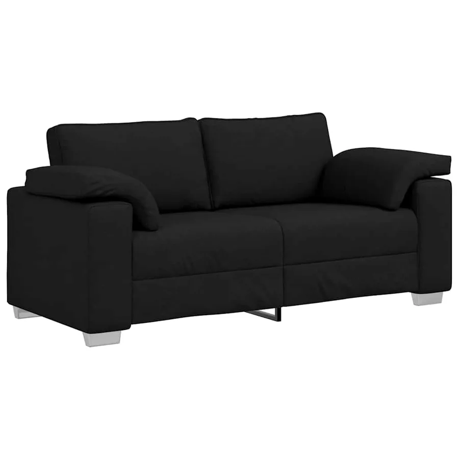 Canapé deux places Noir 180 cm tissu - 2
