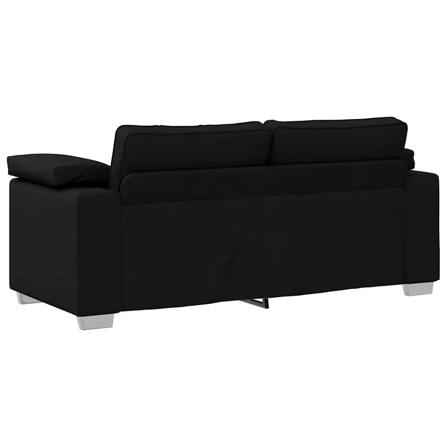Canapé deux places Noir 180 cm tissu - 4