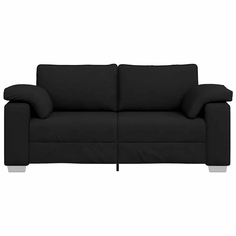 Canapé deux places Noir 180 cm tissu - 5