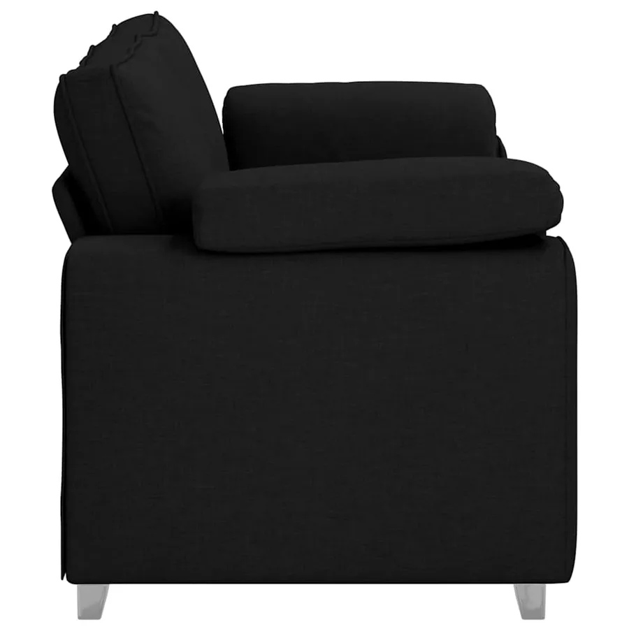Canapé deux places Noir 180 cm tissu - 6