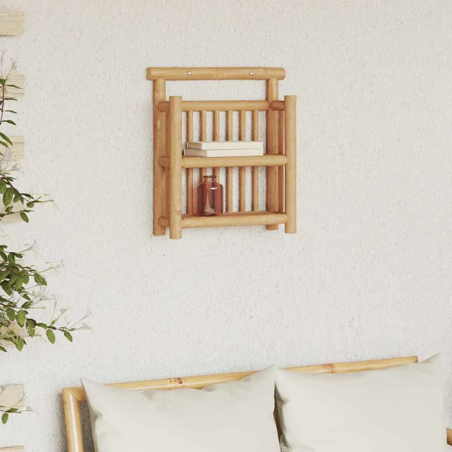 Étagère Murale avec étagère Naturel 40 x 13 x 44 cm Bambou