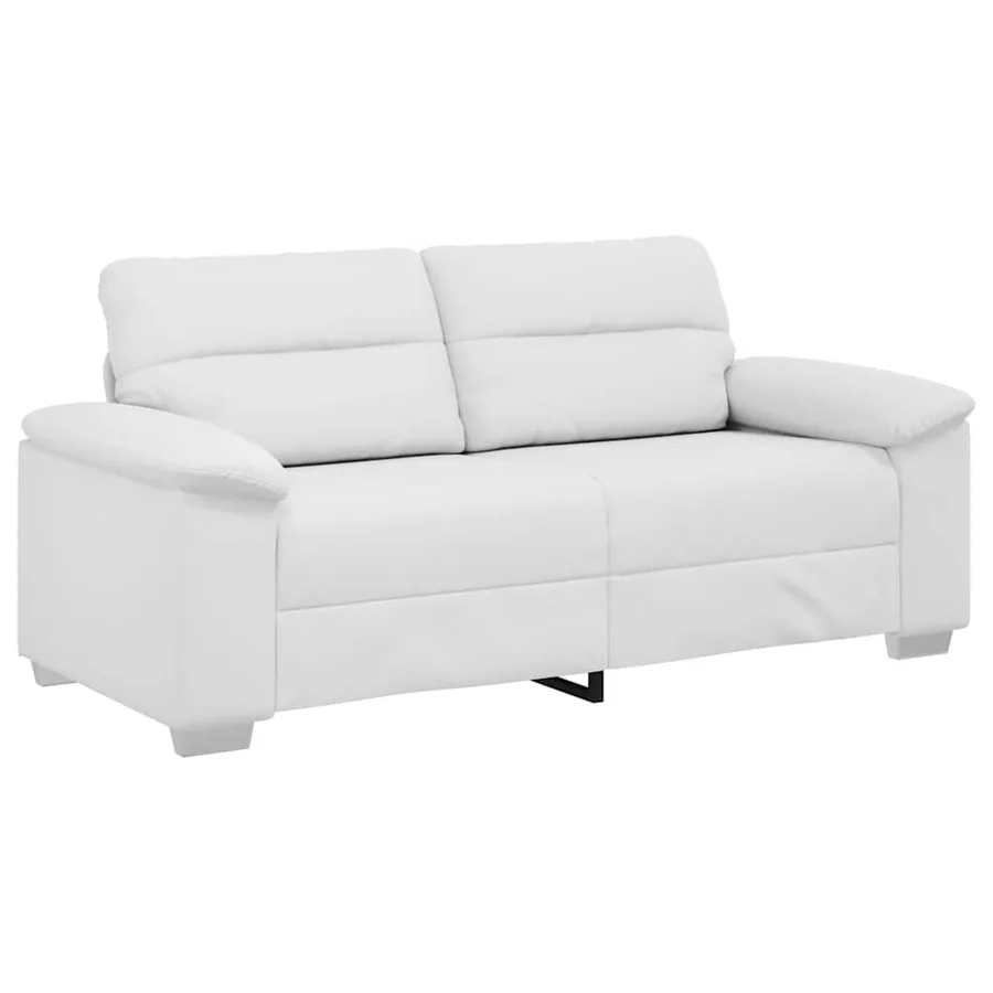 Canapé 2 places blanc 180x81x84 cm en similicuir - 2