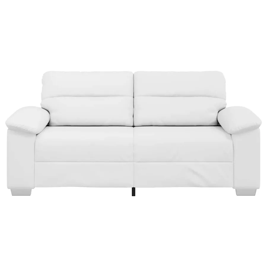 Canapé 2 places blanc 180x81x84 cm en similicuir - 4