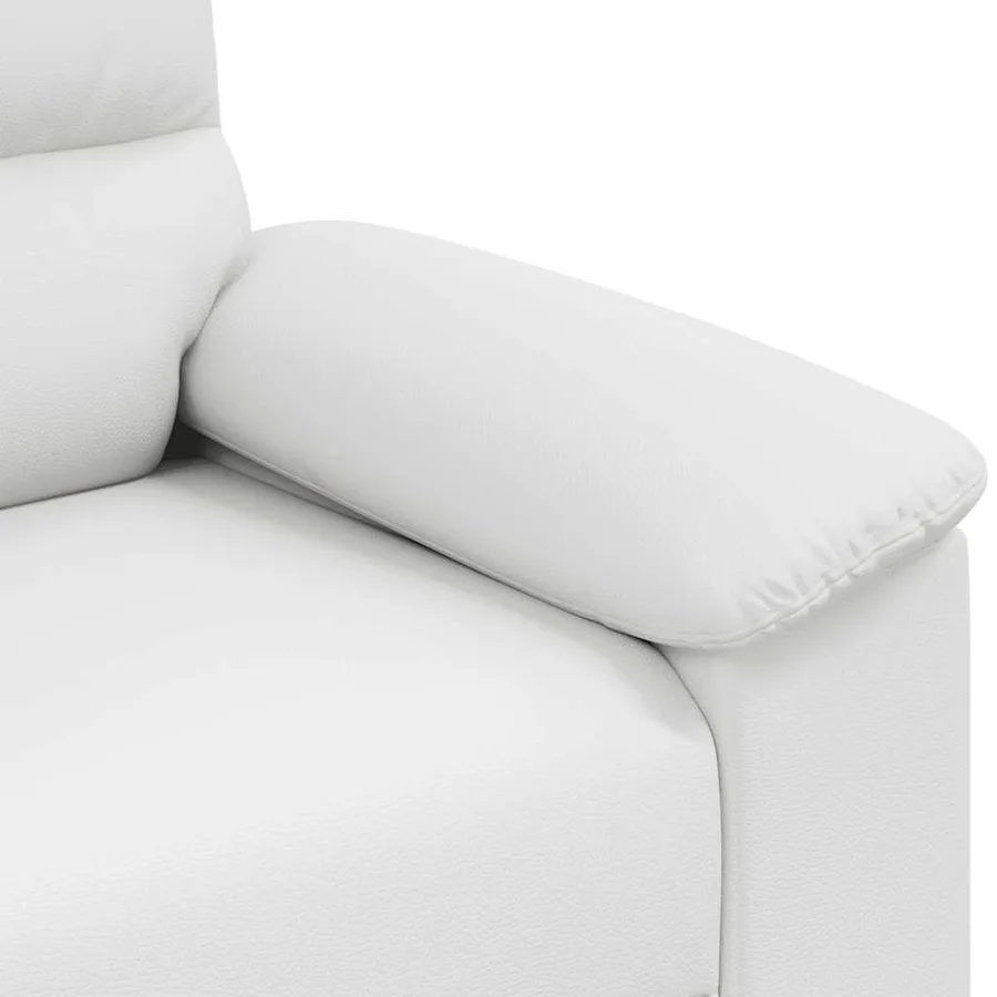 Canapé 2 places blanc 180x81x84 cm en similicuir - 7