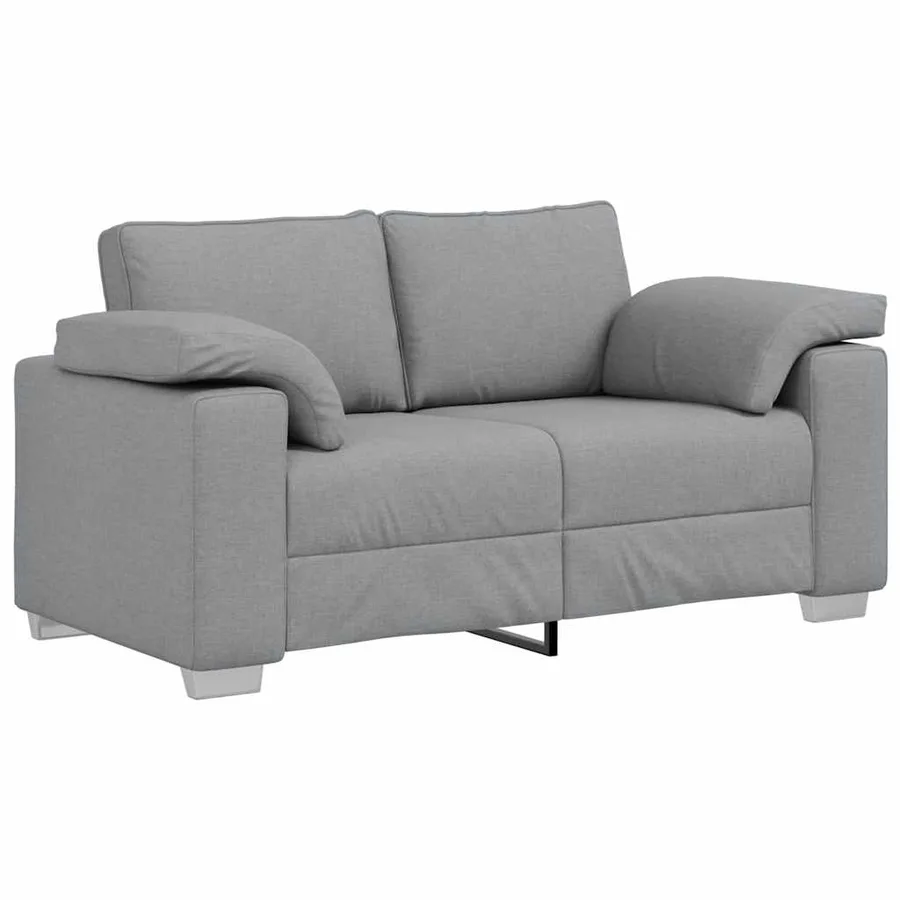 Canapé deux places Gris clair 160 cm tissu - 2