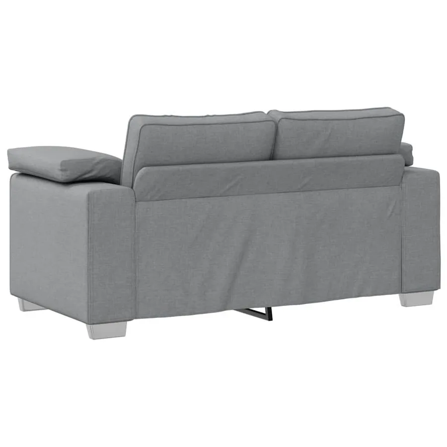 Canapé deux places Gris clair 160 cm tissu - 4