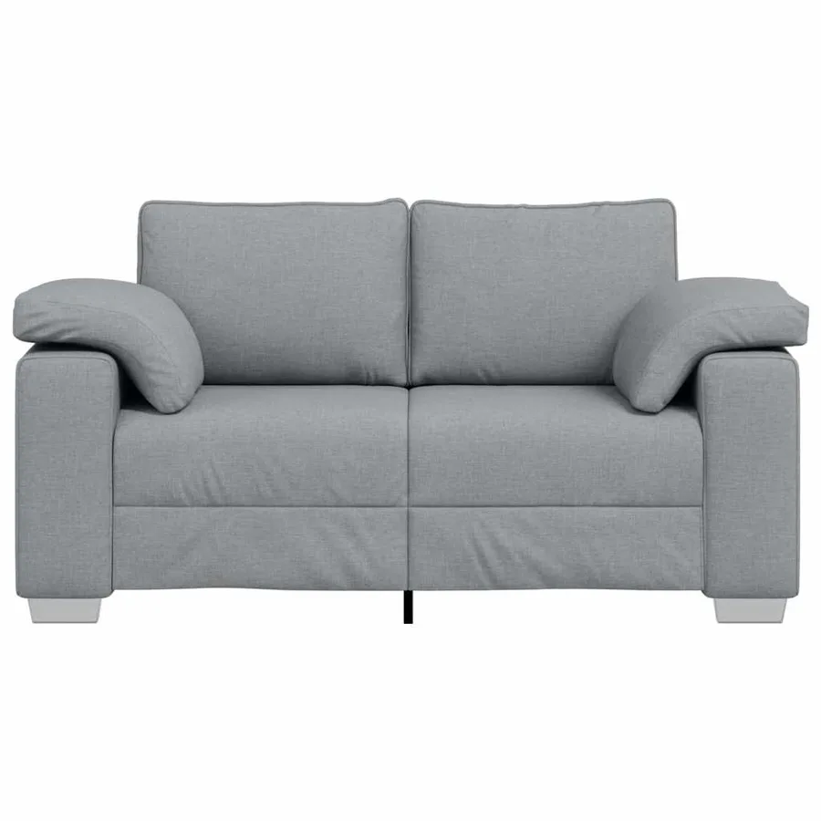 Canapé deux places Gris clair 160 cm tissu - 5