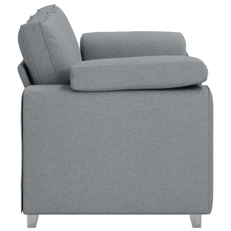 Canapé deux places Gris clair 160 cm tissu - 6