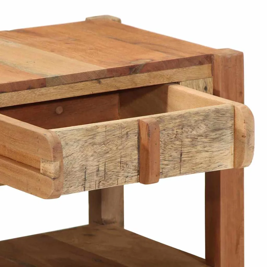 Meuble TV Marron 83 x 33 x 46 cm Bois Recyclé Solide - 10