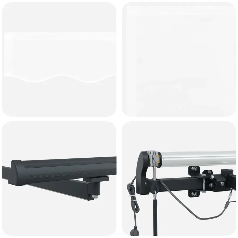 Auvent rétractable Blanc 600 × 350 cm Polyester - 10