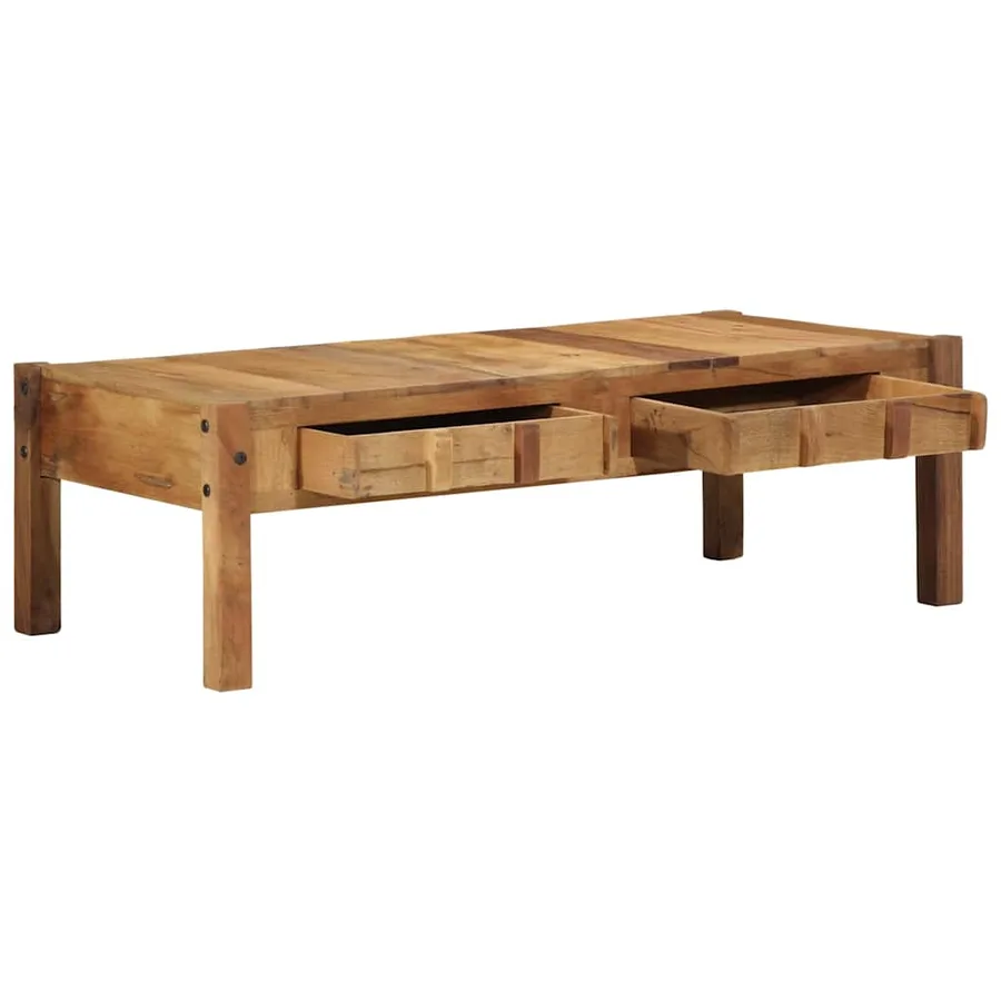 Table basse Marron 110 x 54 x 35 cm Bois Recyclé Solide - 3