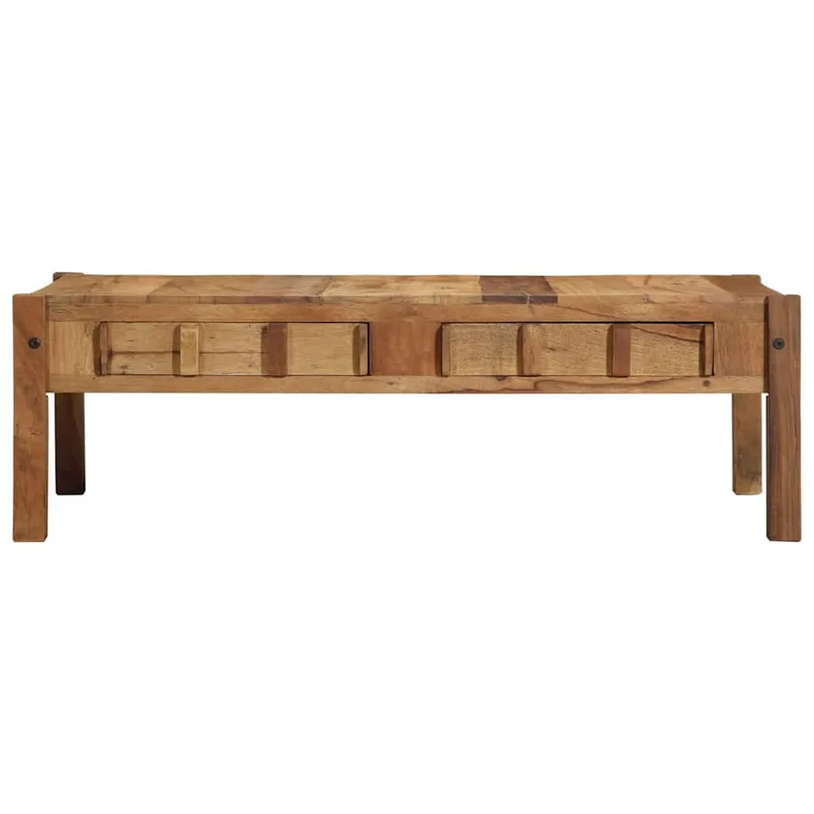Table basse Marron 110 x 54 x 35 cm Bois Recyclé Solide - 4