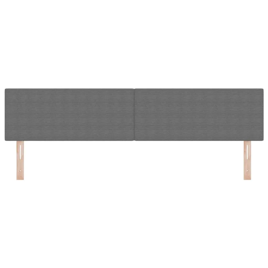 Tête de lit LED Gris clair 200 cm Tissu en velours côtelé - 5