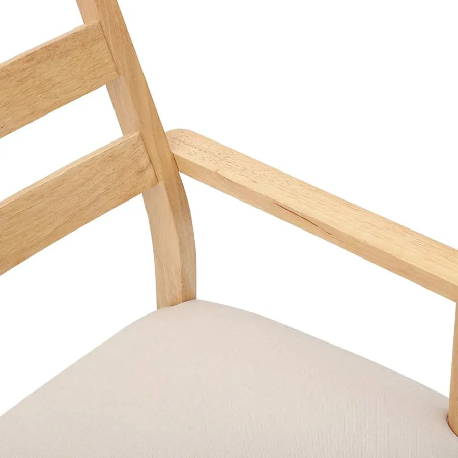 Chaises de salle à manger avec coussins (2 pcs) bois massif caoutchouc - 8