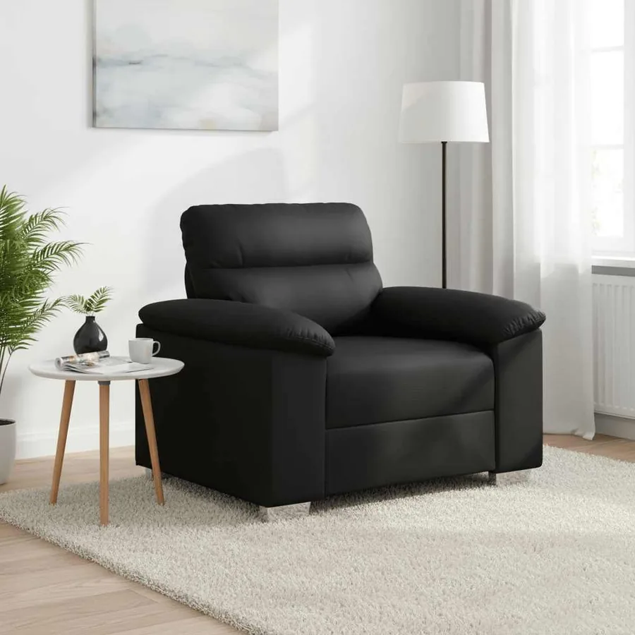 Fauteuil noir 100x81x84 cm similicuir