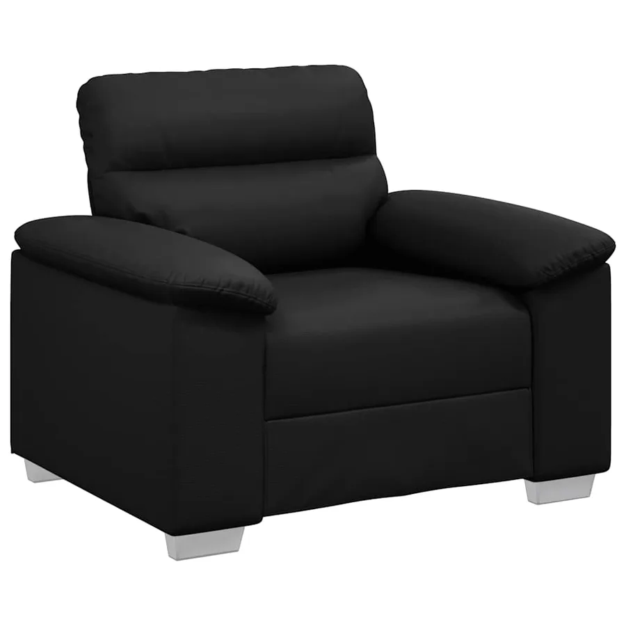 Fauteuil noir 100x81x84 cm similicuir - 2