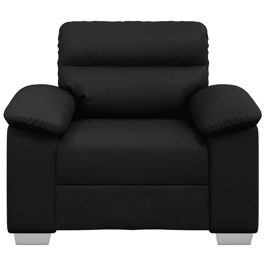 Fauteuil noir 100x81x84 cm similicuir - 4