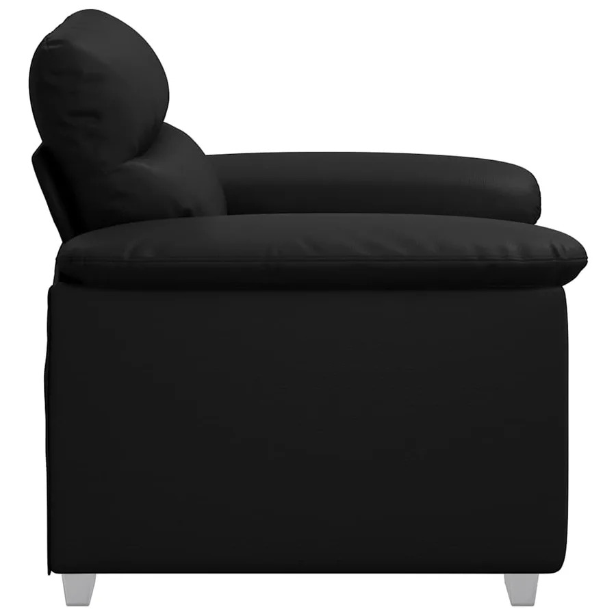 Fauteuil noir 100x81x84 cm similicuir - 5