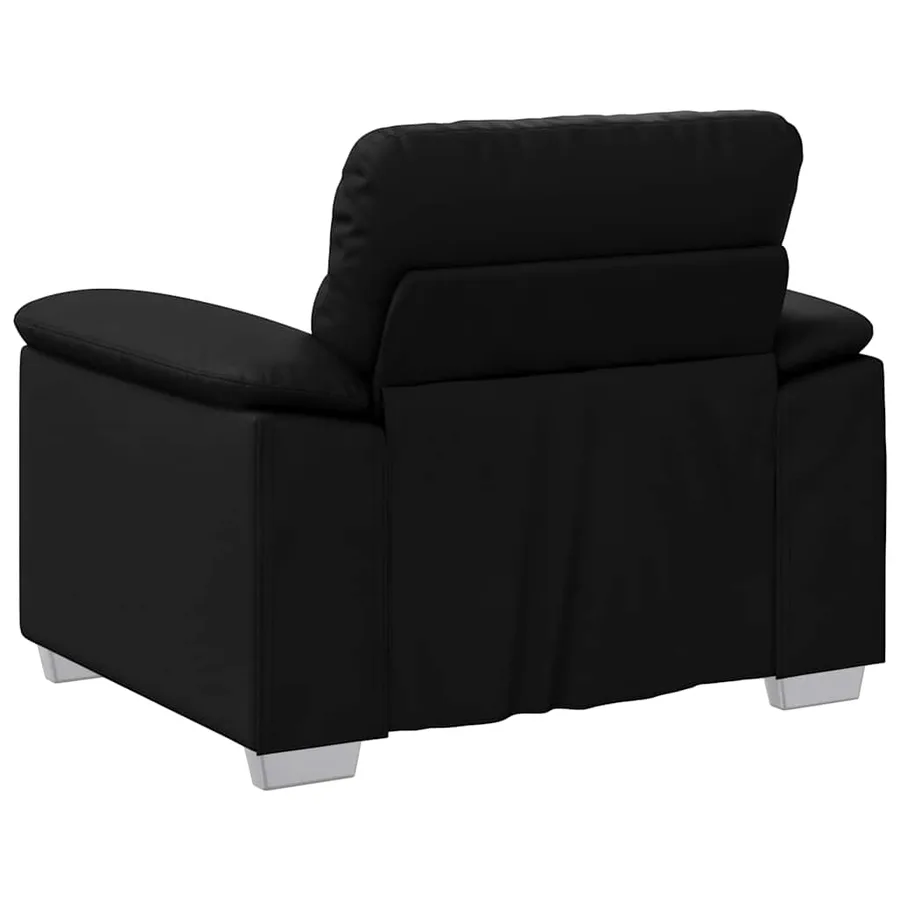 Fauteuil noir 100x81x84 cm similicuir - 6