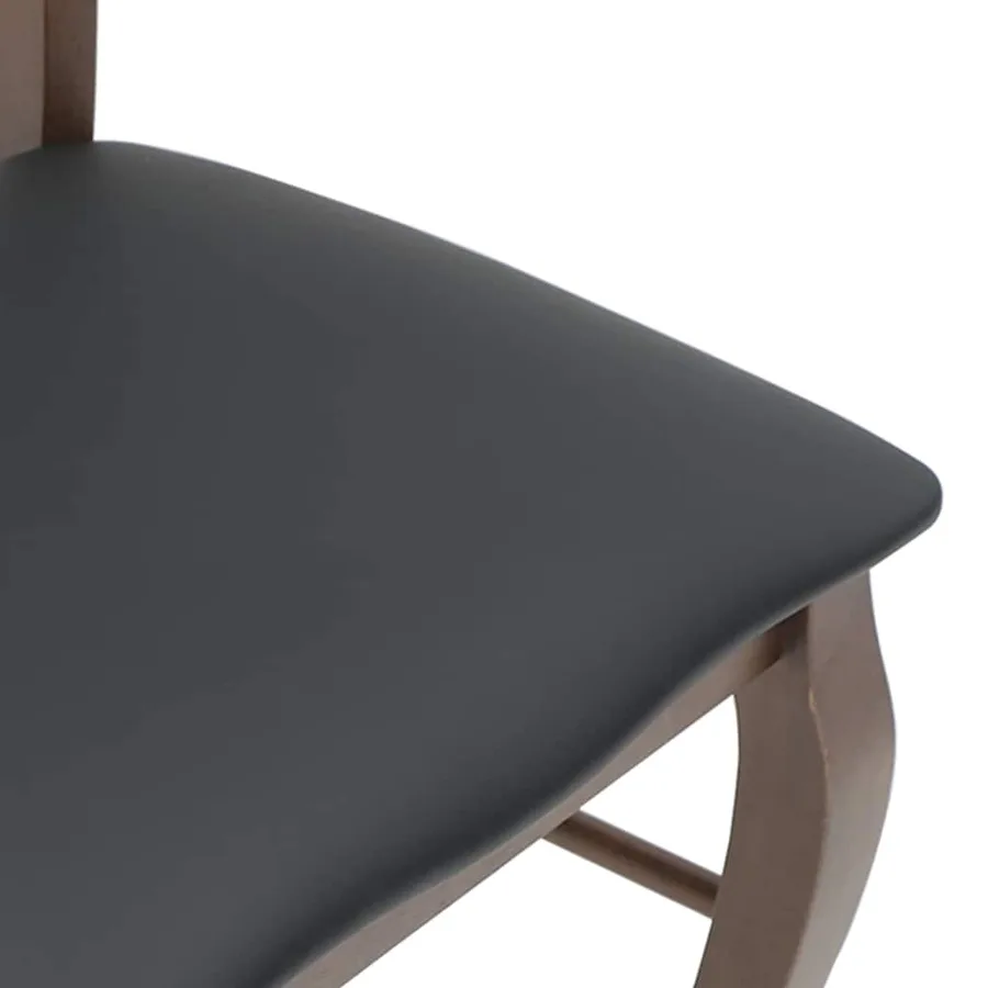 Chaises de salle à manger avec coussins (2 pcs) bois massif marron caoutchouc - 8