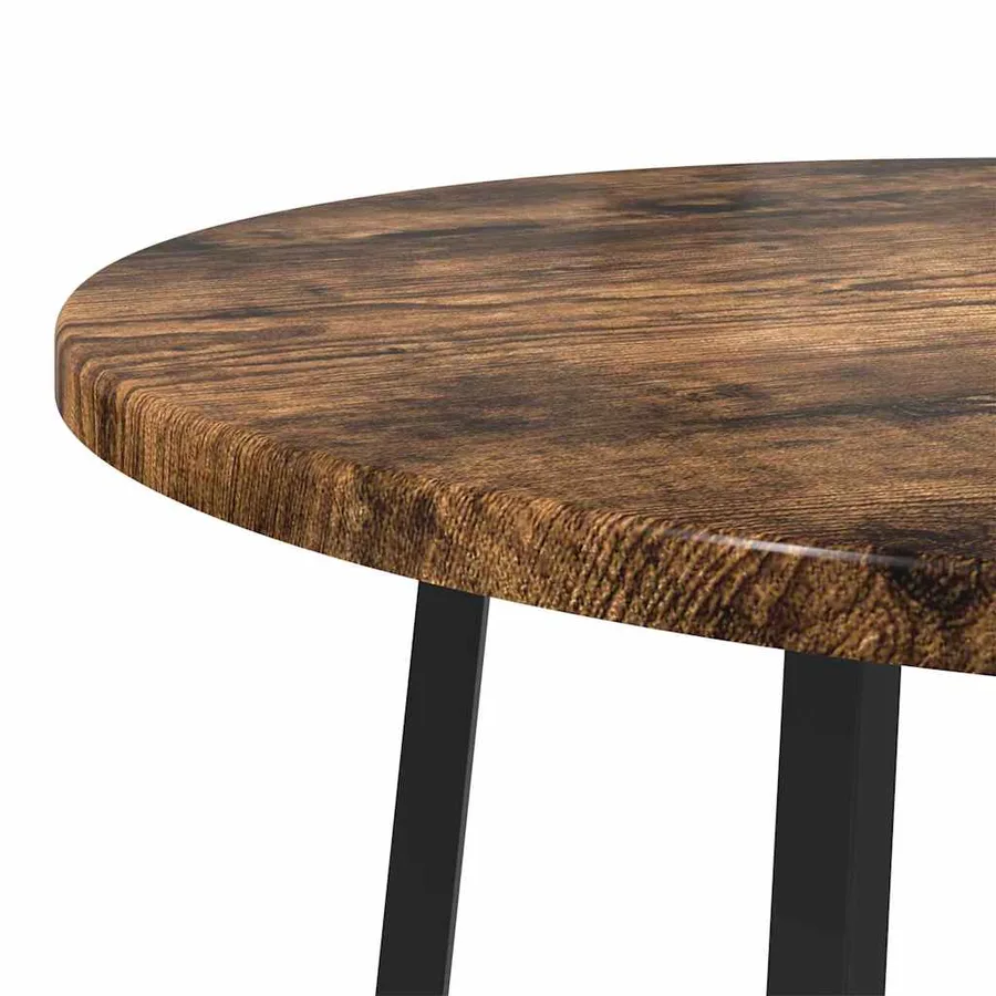 Ensemble de tables d'appoint 2 pcs Chêne fumé et noir - 7