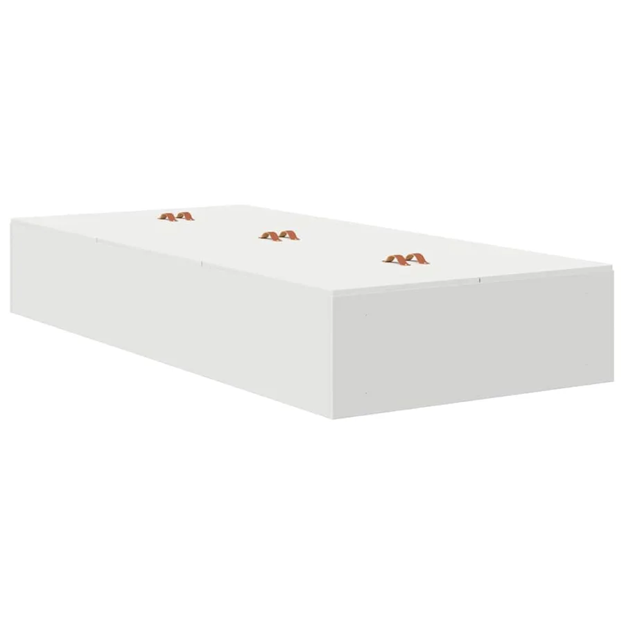 Cadre de lit avec rangement avec stockage Blanc 100 x 200 cm - 5