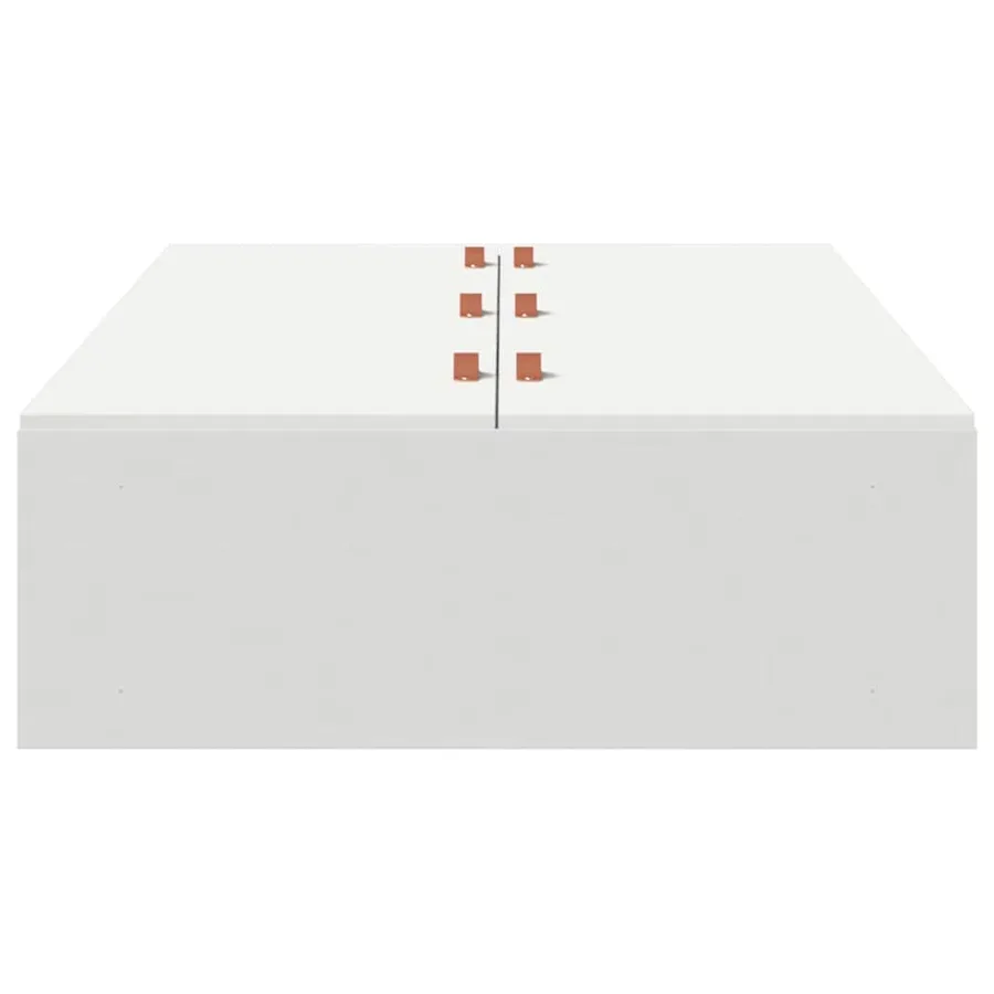 Cadre de lit avec rangement avec stockage Blanc 100 x 200 cm - 6