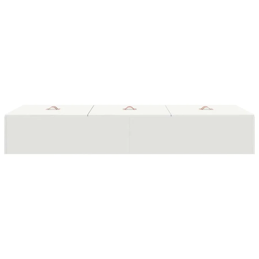 Cadre de lit avec rangement avec stockage Blanc 100 x 200 cm - 7