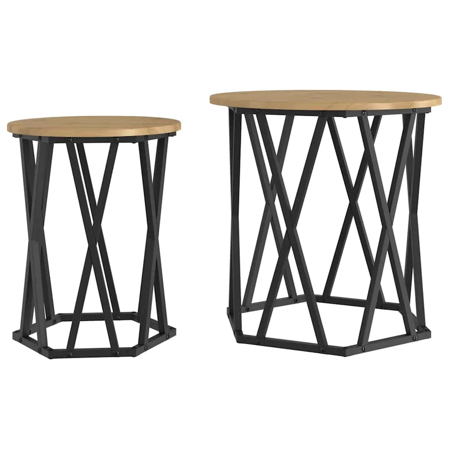 Table basse 2 pcs Chêne artisanal 50 x 50 x 50 cm - 2
