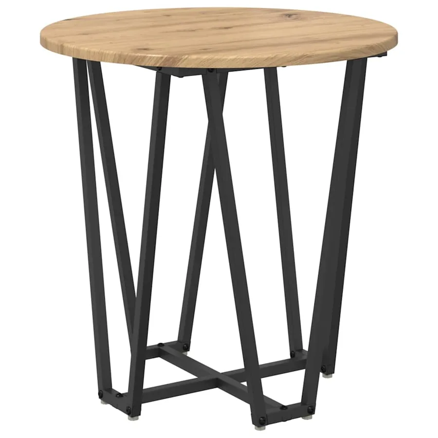 Ensemble de tables d'appoint 2 pc Chêne artisanal et noir - 5