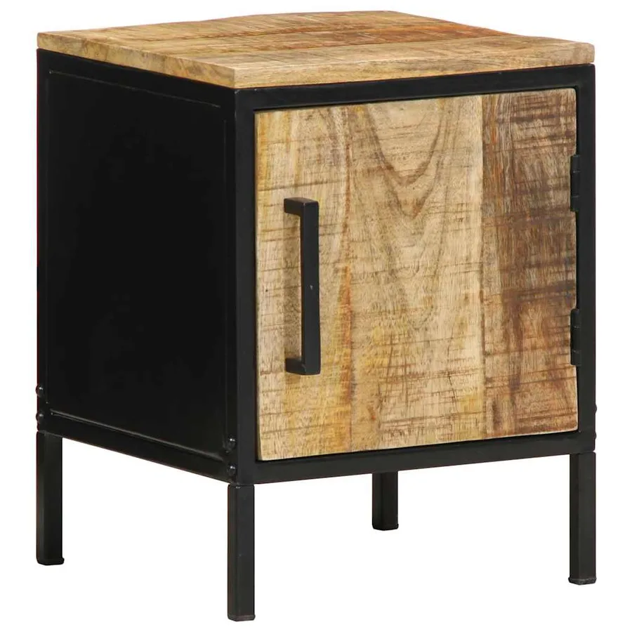 Cabinet de chevet Marron et Noir 30 x 30 x 40 cm - 3