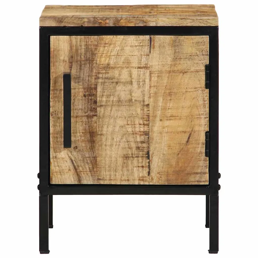 Cabinet de chevet Marron et Noir 30 x 30 x 40 cm - 5