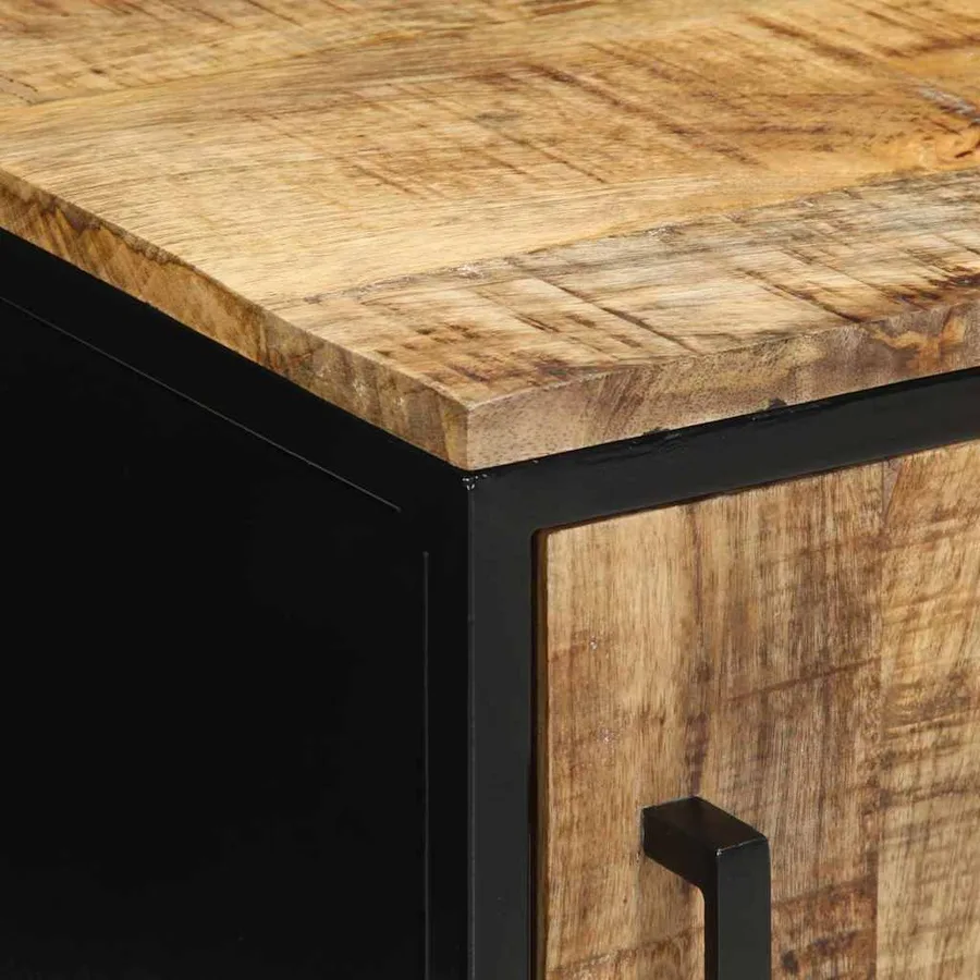 Cabinet de chevet Marron et Noir 30 x 30 x 40 cm - 8