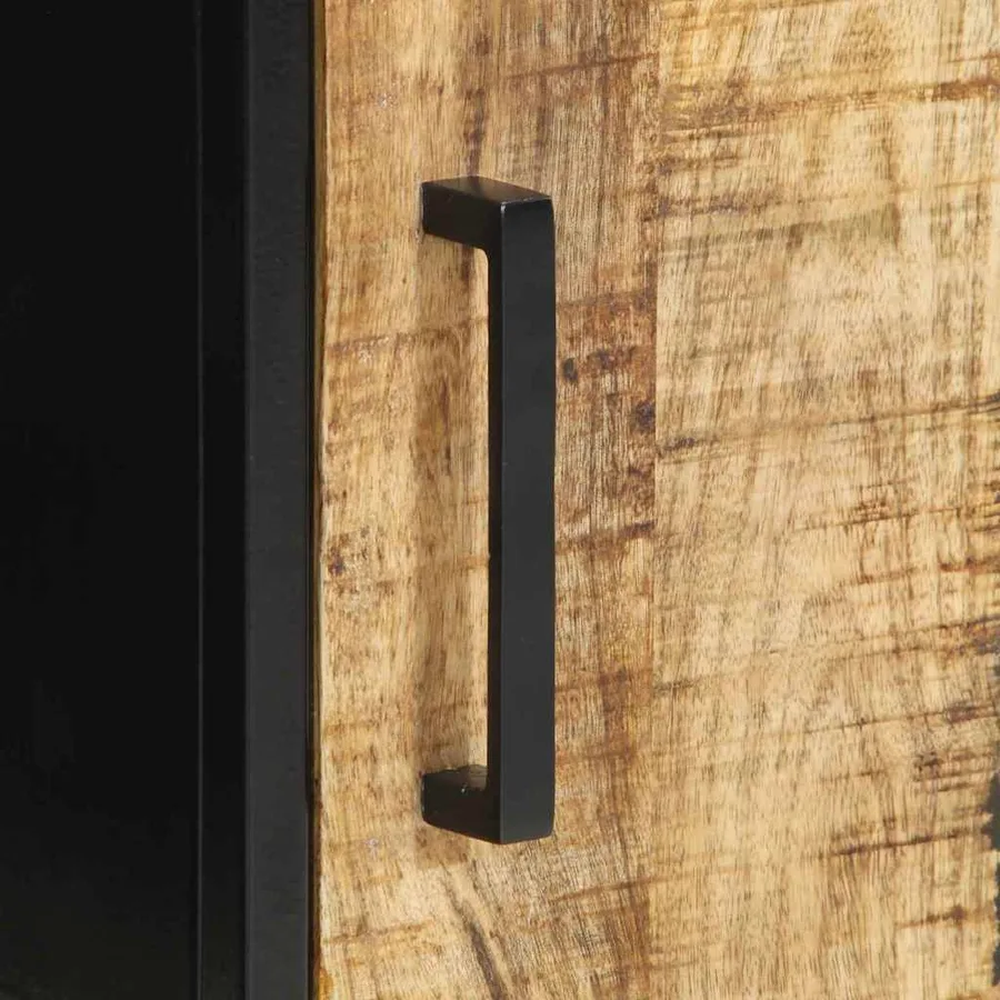 Cabinet de chevet Marron et Noir 30 x 30 x 40 cm - 9