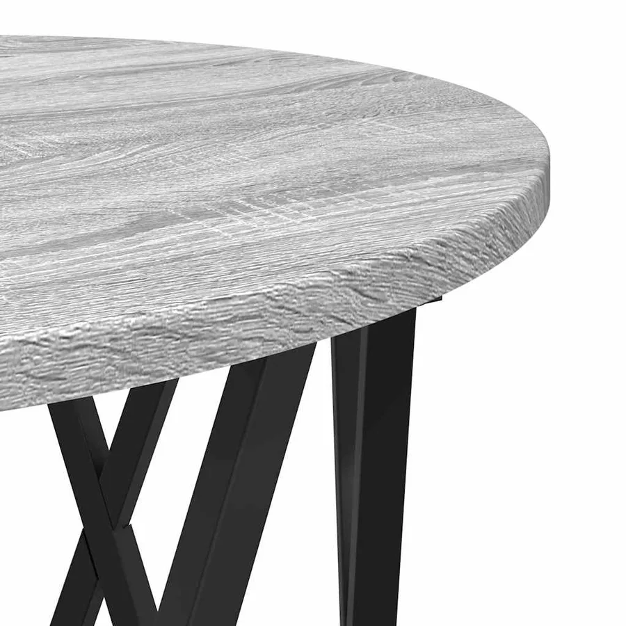 Table d'appoint empilable 3 pcs Gris Sonoma - 9