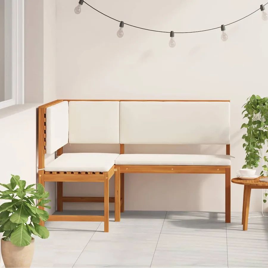 Chaise de jardin Marron 140 x 100 x 91cm Bois d'acacia massif - 3