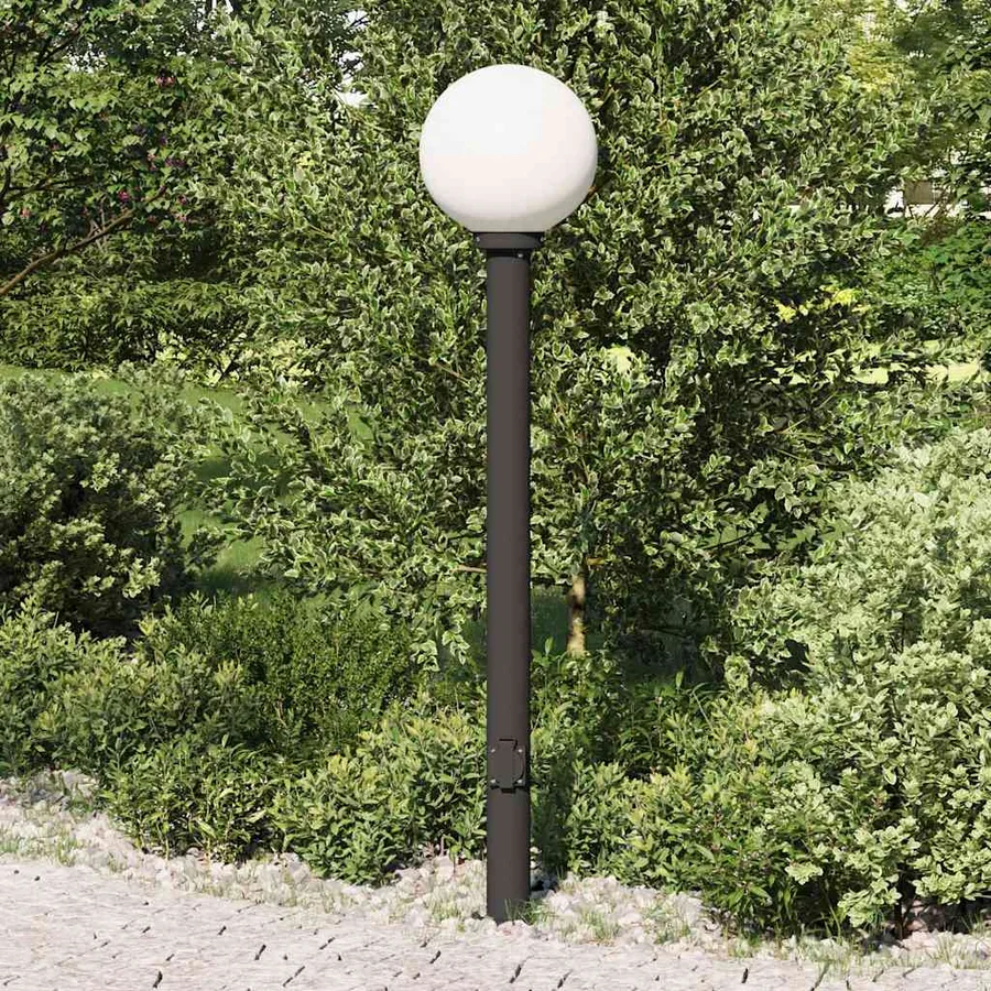 Borne lumineuse avec sortie 120 cm Noir IP44 - 3