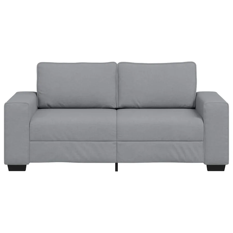 Canapé à 2 places gris clair 180x77x82 cm tissu - 4