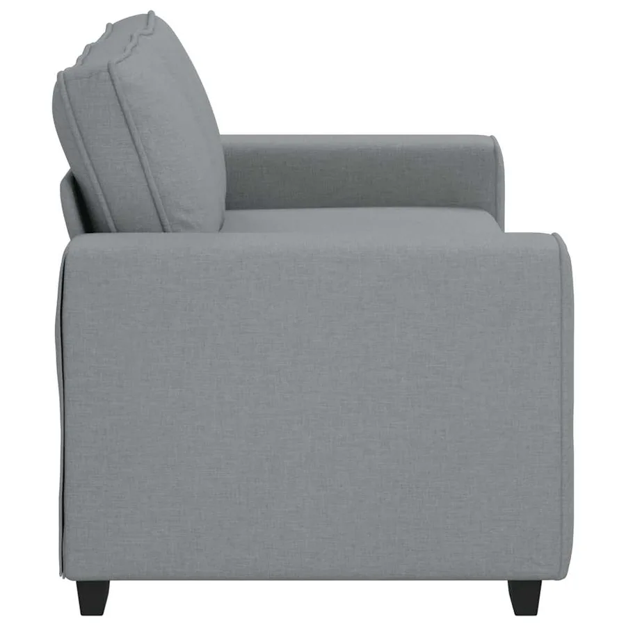 Canapé à 2 places gris clair 180x77x82 cm tissu - 5