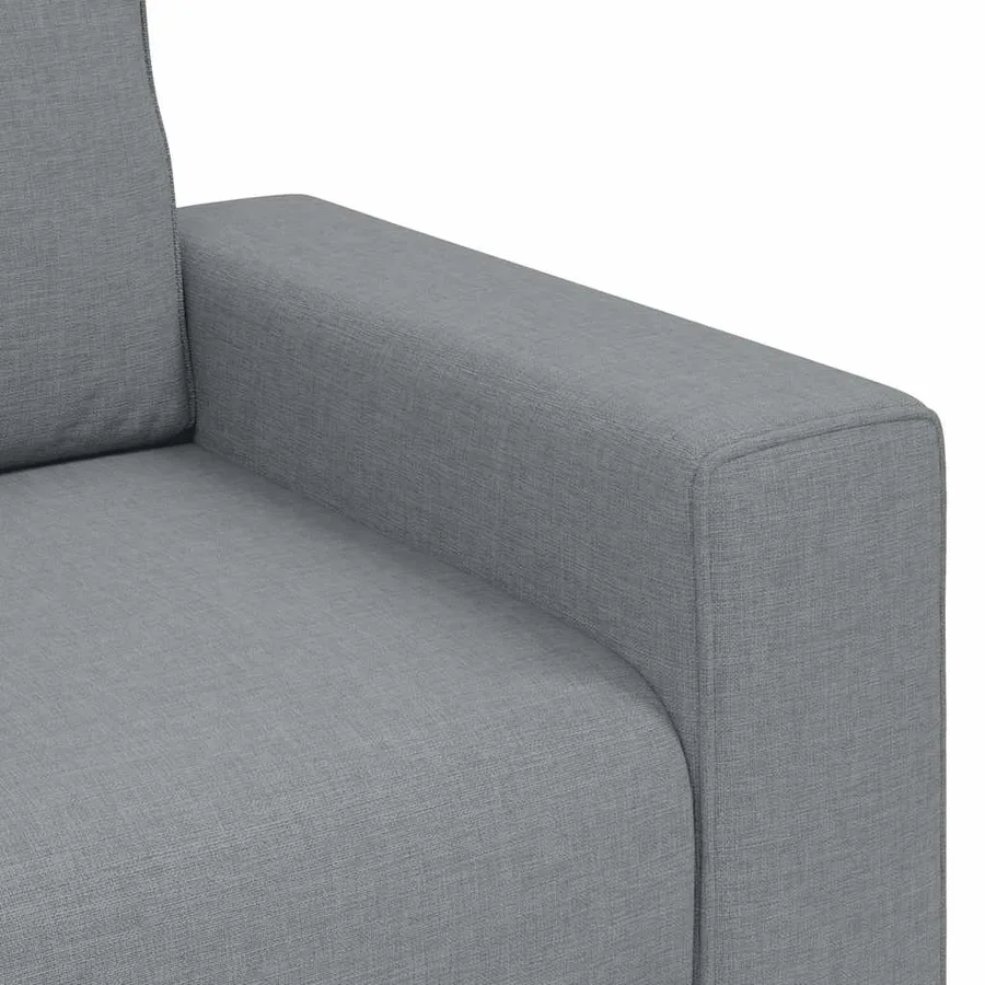 Canapé à 2 places gris clair 180x77x82 cm tissu - 7