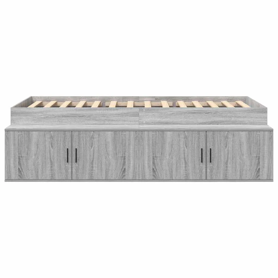 Cadre de lit Gris Sonoma 70 x 190 cm Bois d'ingénierie - 5