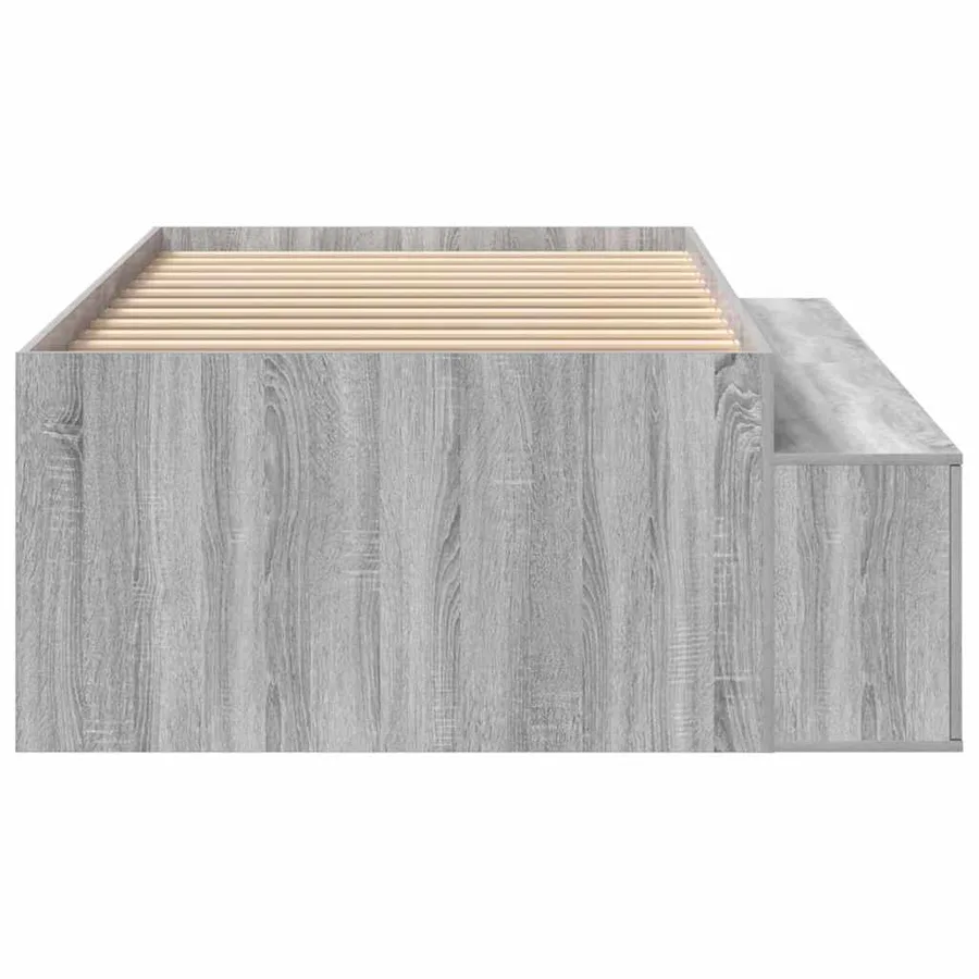 Cadre de lit Gris Sonoma 70 x 190 cm Bois d'ingénierie - 6