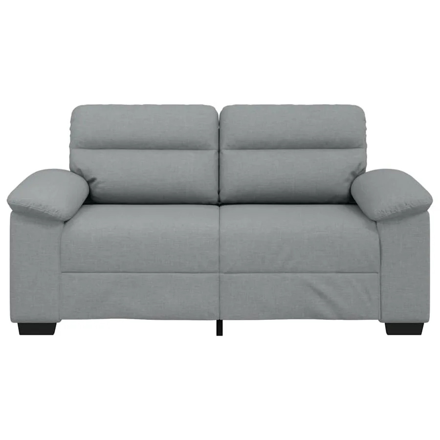 Canapé à 2 places gris clair 160x81x84 cm tissu - 4