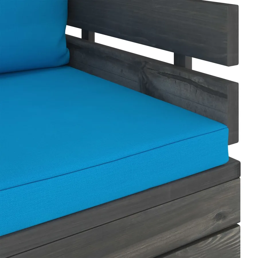 Fauteuil de jardin avec coussins Bois de pin - 6