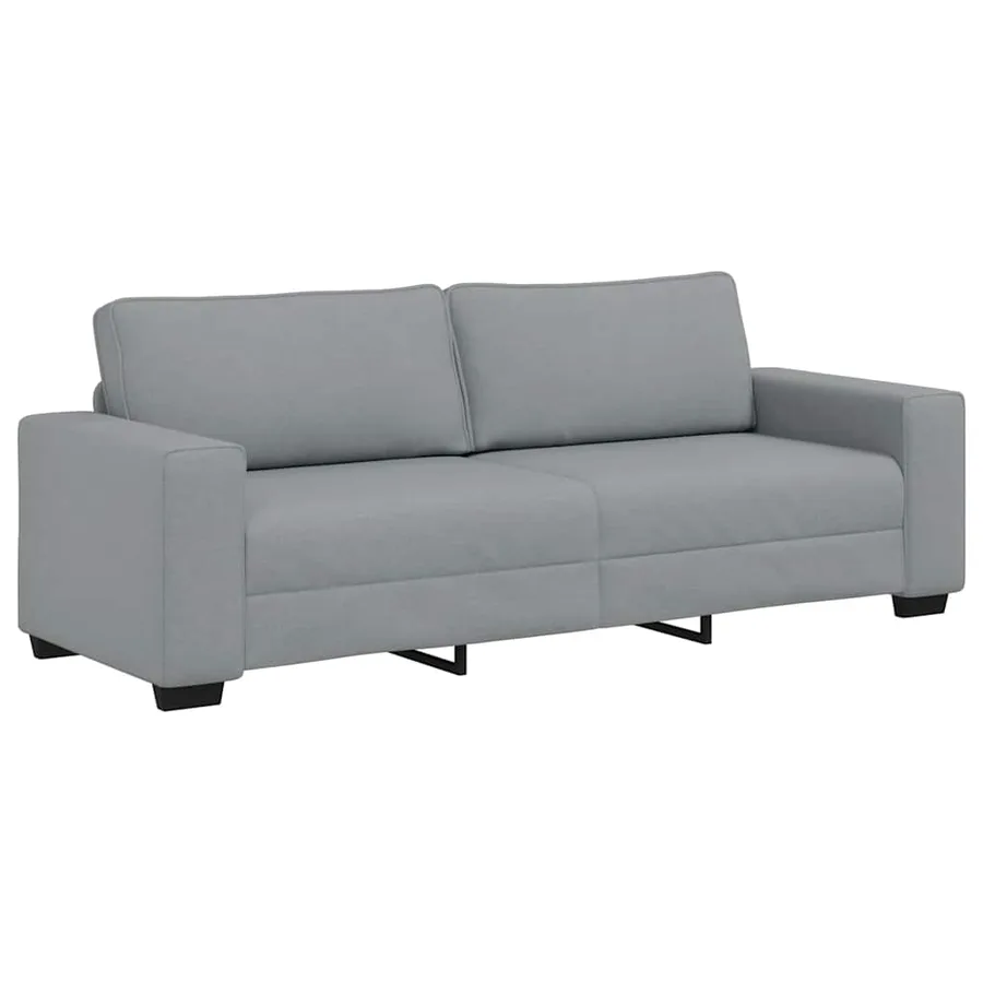 Ensemble de canapé 2 pcs avec coussins en tissu gris clair - 5
