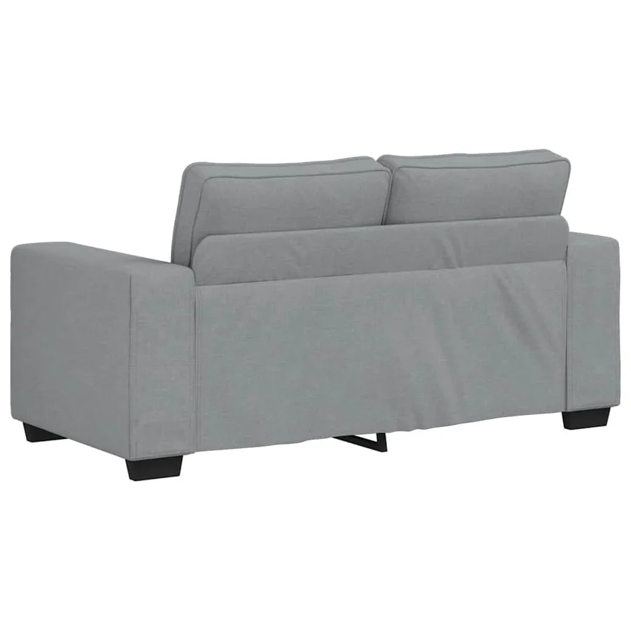 Ensemble de canapé 2 pcs avec coussins en tissu gris clair - 6