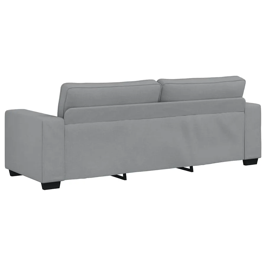 Ensemble de canapé 2 pcs avec coussins en tissu gris clair - 7
